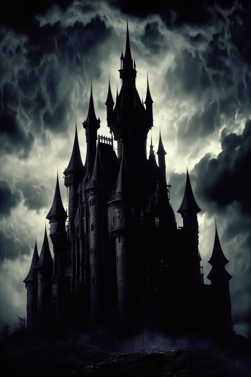 00016-2662926064-_lora_Dark Fantasy_1_Dark Fantasy - creepy towering gothic castle in silhouette against a stormy sky at night.png